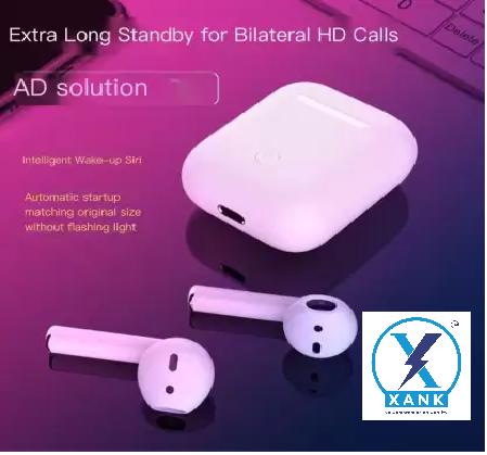 TWS i12 Bluetooth Earphone with Portable Charging Case (White, True Wireless)