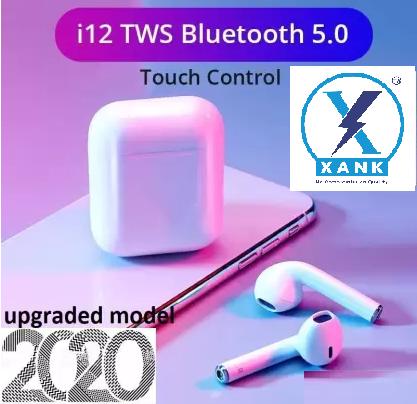 TWS i12 Bluetooth Earphone with Portable Charging Case (White, True Wireless)