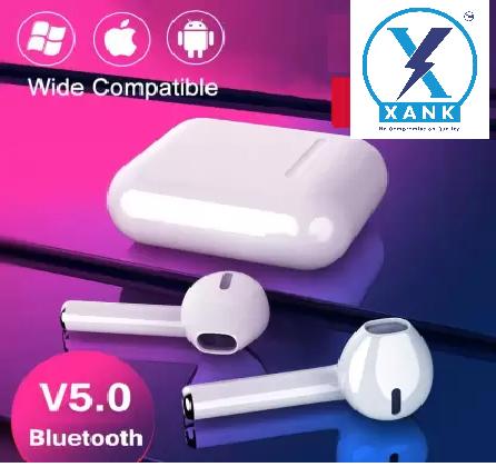 TWS i12 Bluetooth Earphone with Portable Charging Case (White, True Wireless)