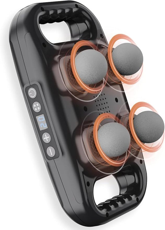 WIDE MART™ 4-Head Massage Gun – Deep Relief Anytime, Anywhere!