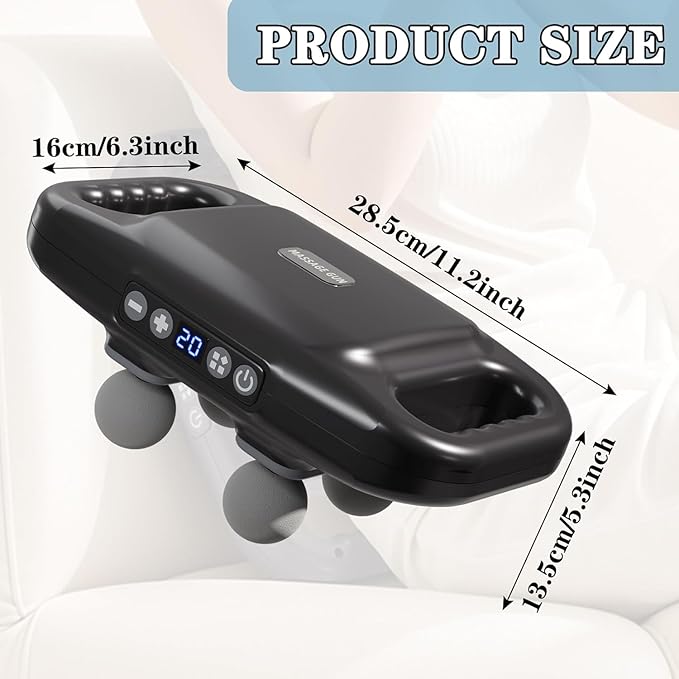 WIDE MART™ 4-Head Massage Gun – Deep Relief Anytime, Anywhere!