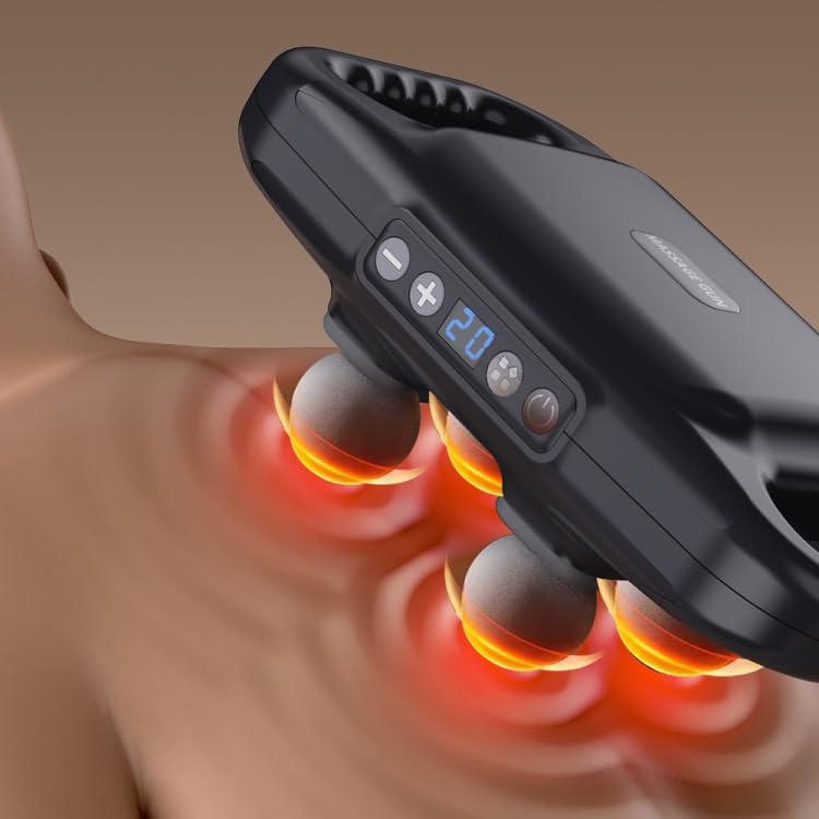 WIDE MART™ 4-Head Massage Gun – Deep Relief Anytime, Anywhere!
