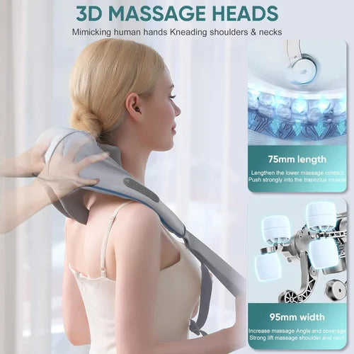 Smart Electric Neck & Shoulder Massager – Deep Tissue Relief | Heat Therapy | Rechargeable